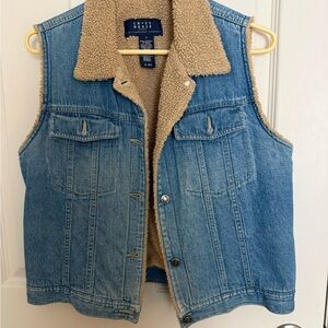Liz Claiborne Tan Sherpa Vest